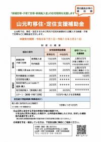 山元町移住・定住支援補助金チラシ